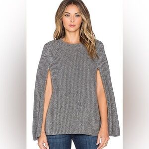 BCBGMaxazria Sherwin Sweater in Heather Grey Poncho‎ Size M/L
